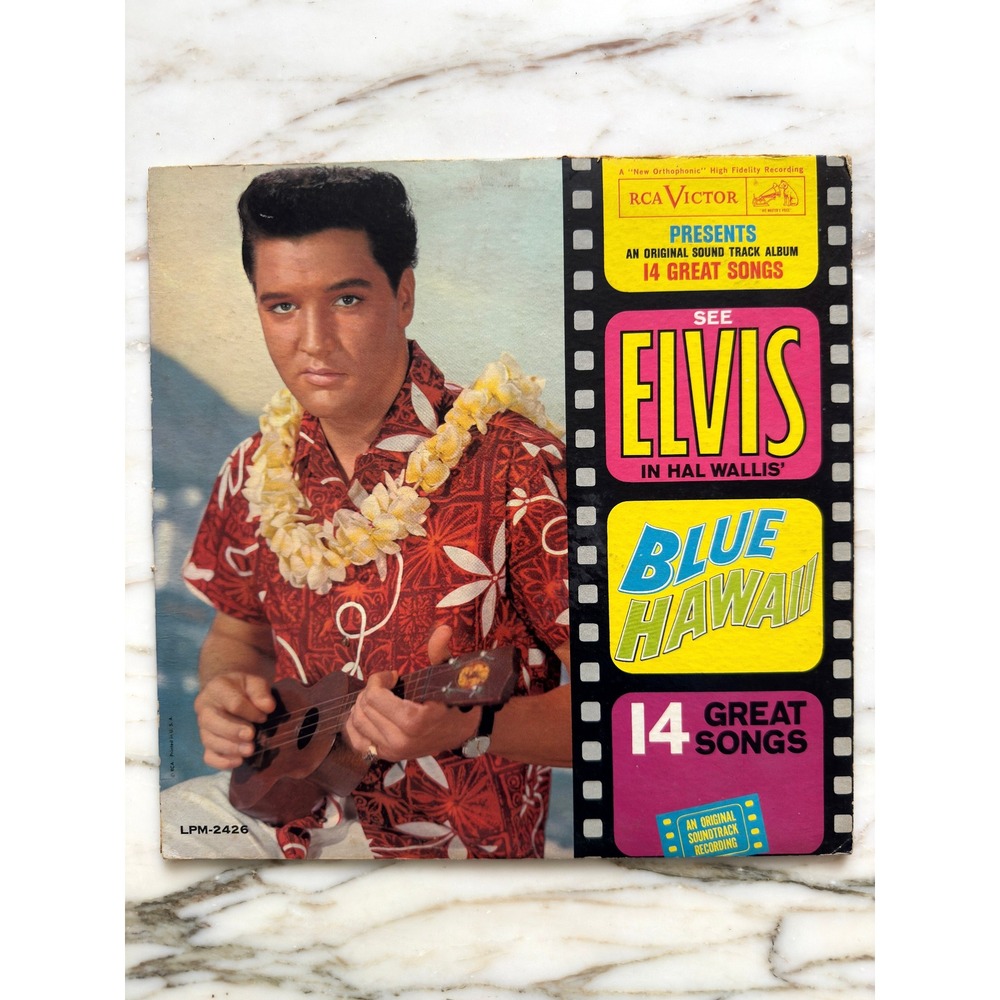 Vintage 1961 Elvis Presley Blue Hawaii Original Soundtrack Vinyl LP RCA